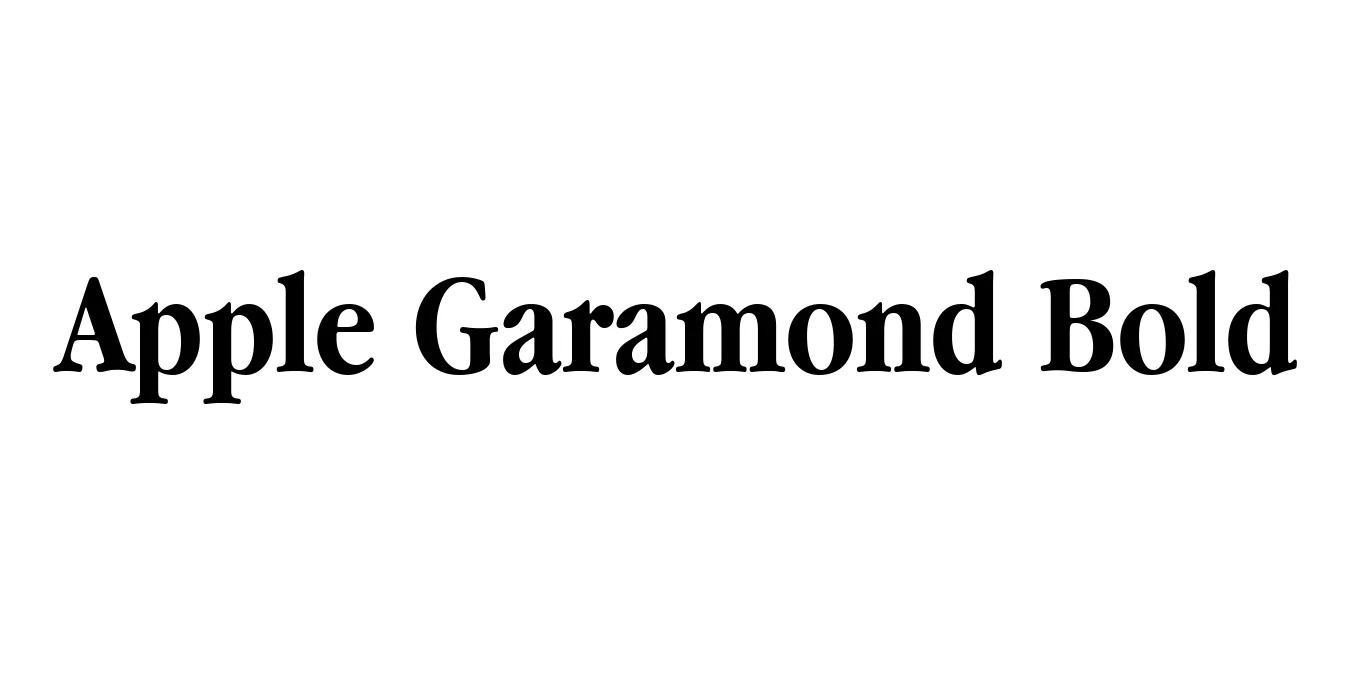 Apple Garamond Bold Font Preview
