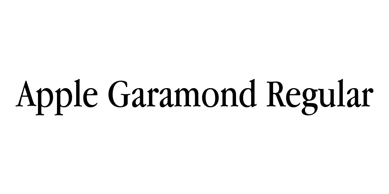Apple Garamond Regular Font Preview