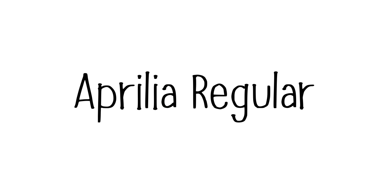 Aprilia Regular Font Preview