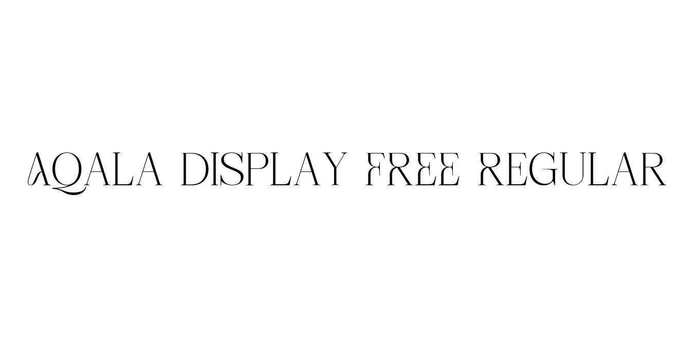 Aqala Display FREE Regular Font Preview