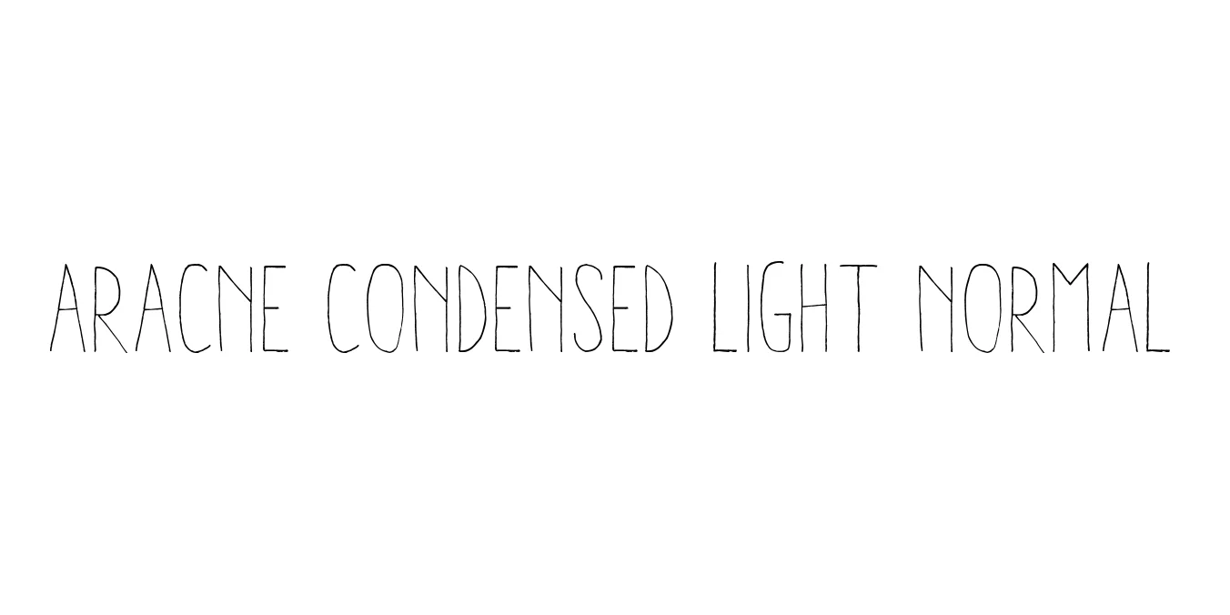 Aracne Condensed Light Normal Font Preview