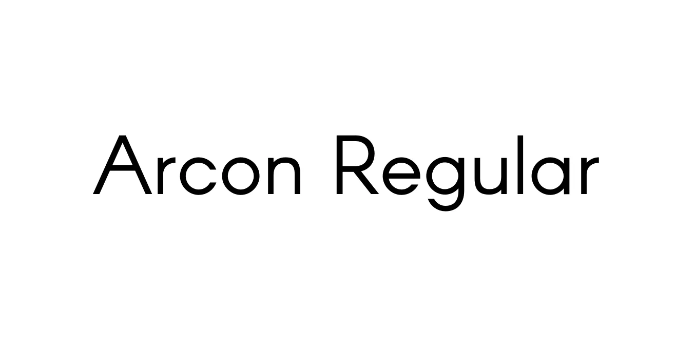 Arcon Regular Font Preview