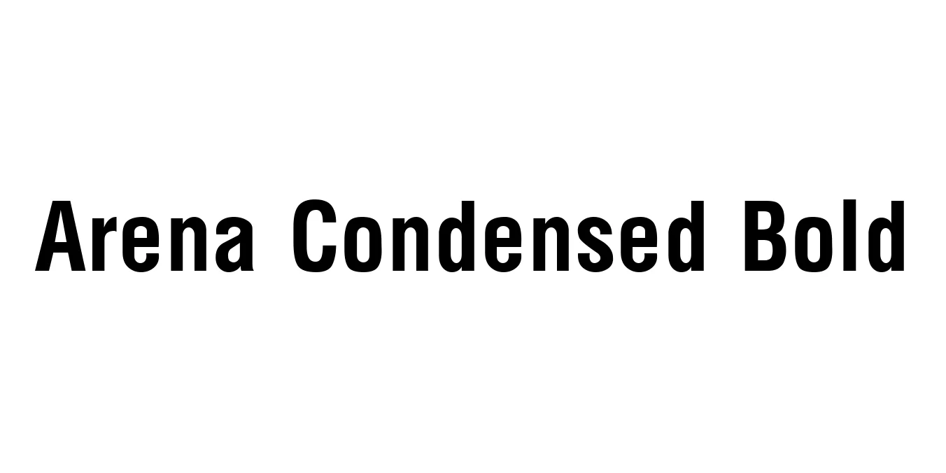 Arena Condensed Bold Font Preview