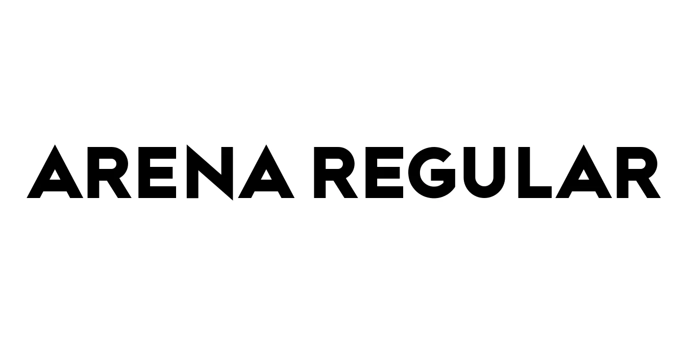 Arena Regular Font Preview