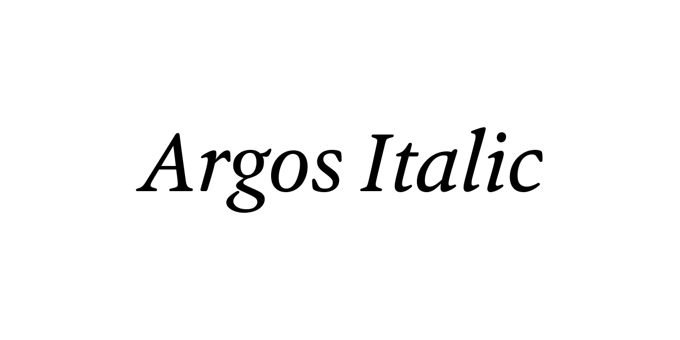 Argos Italic Font Preview