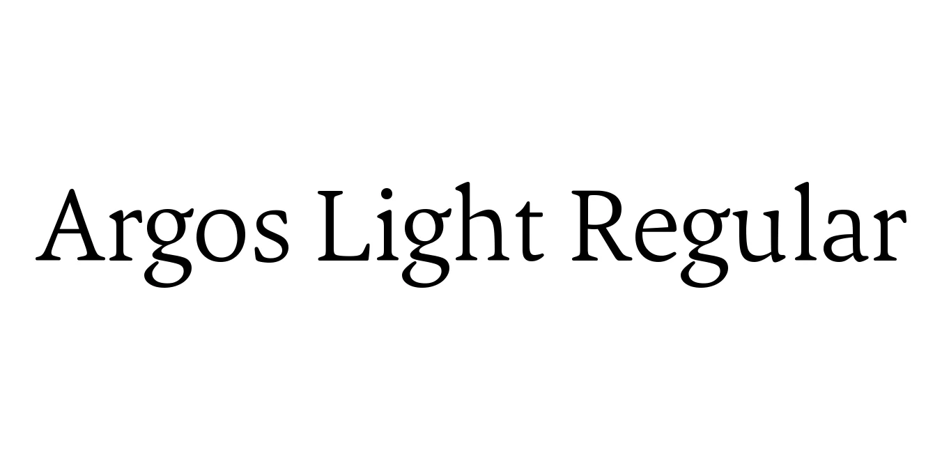 Argos Light Regular Font Preview