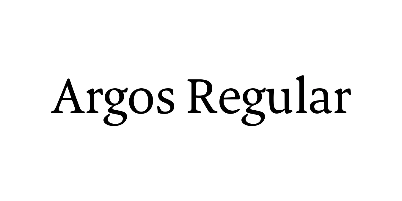 Argos Regular Font Preview