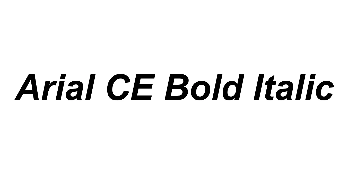 Arial CE Bold Italic Font Preview