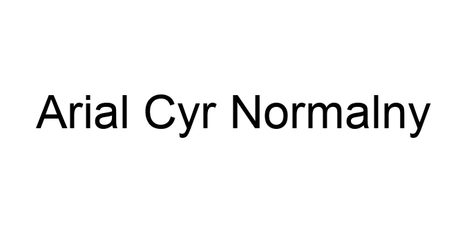 Arial Cyr Normalny Font Preview