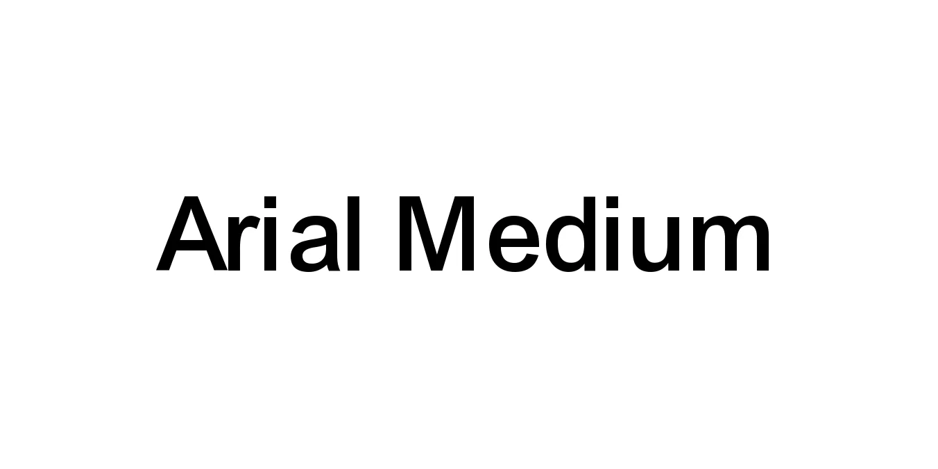 Arial Medium Font Preview