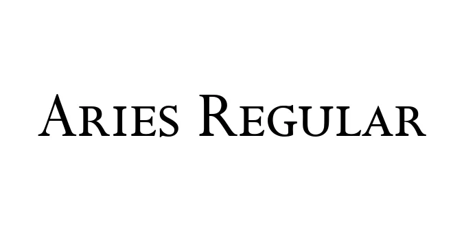 Aries Regular Font Preview