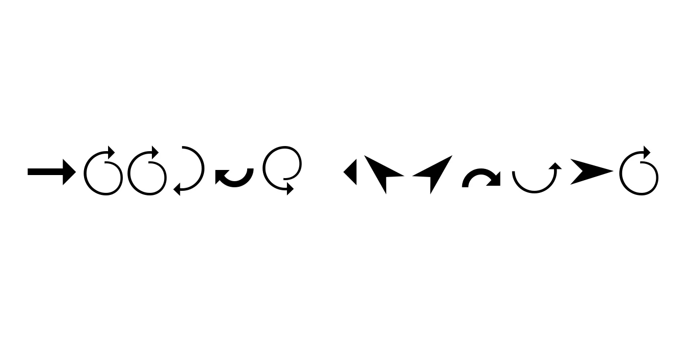 Arrows Regular Font Preview