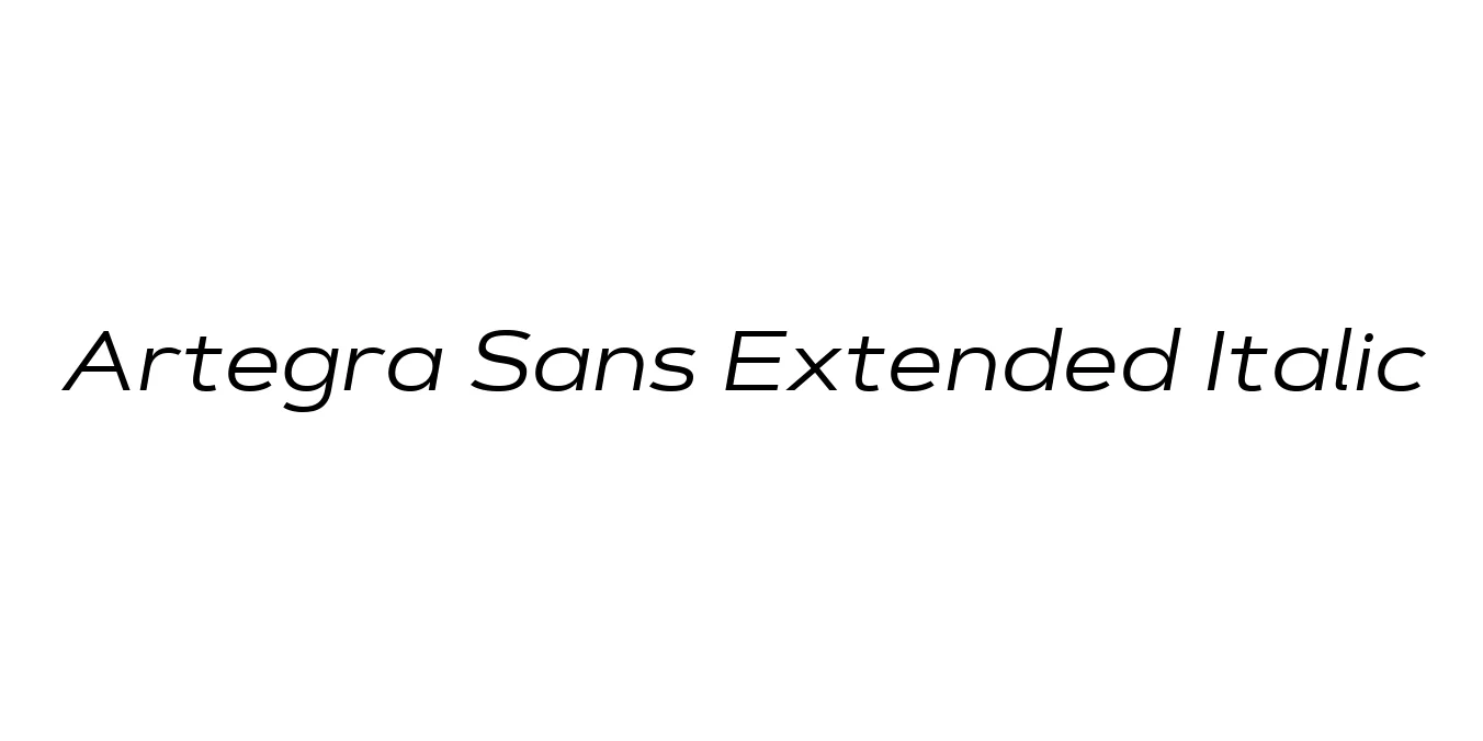 Artegra Sans Extended Italic Font Preview