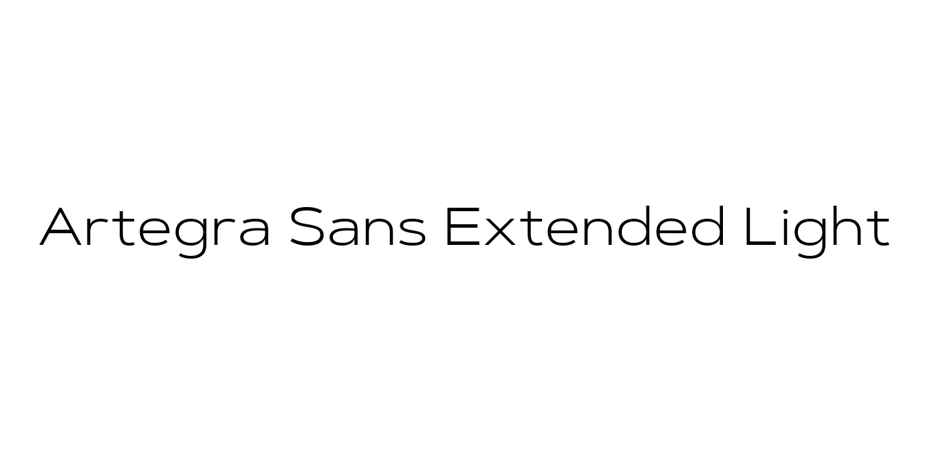Artegra Sans Extended Light Font Preview