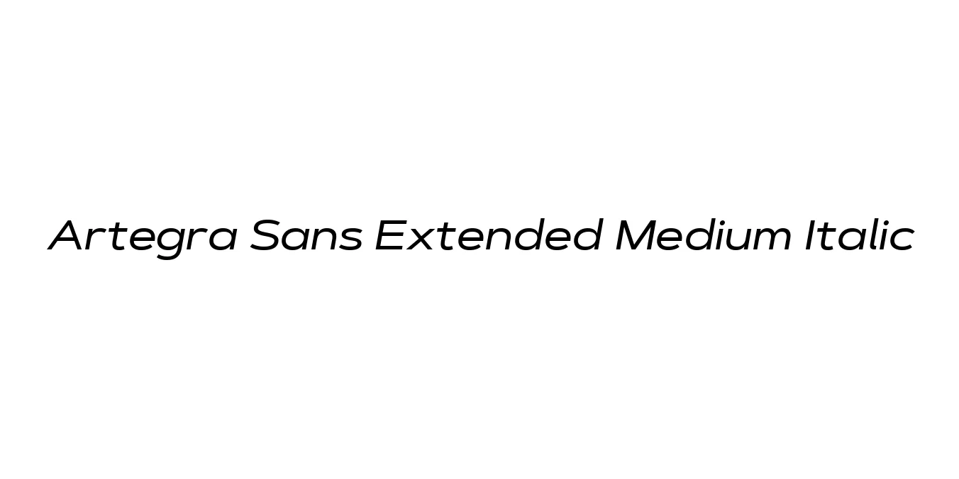 Artegra Sans Extended Medium Italic Font Preview