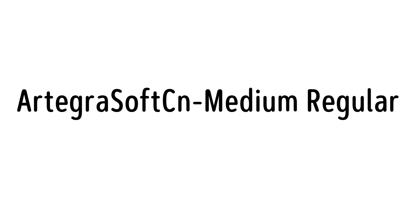 ArtegraSoftCn-Medium Regular Font Preview