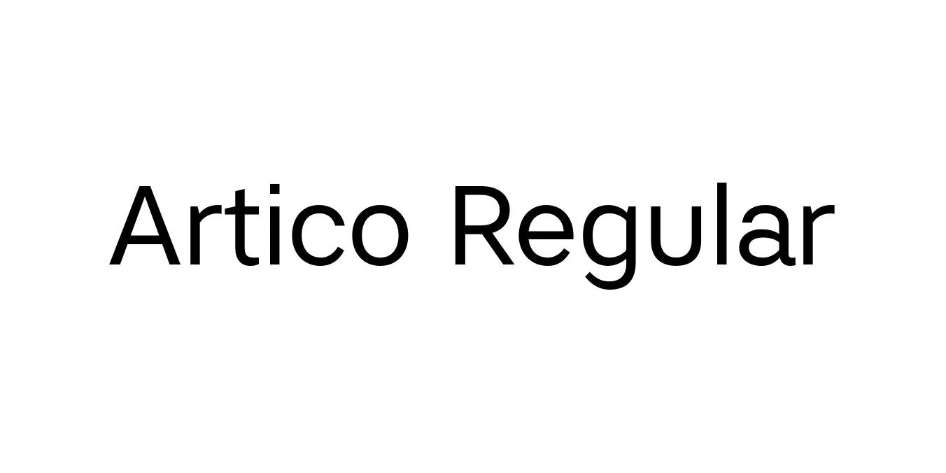 Artico Regular Font Preview