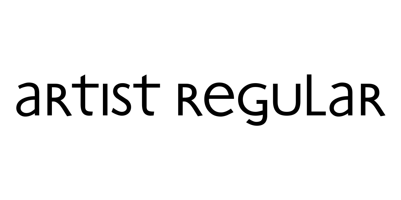 Artist Regular Font Preview
