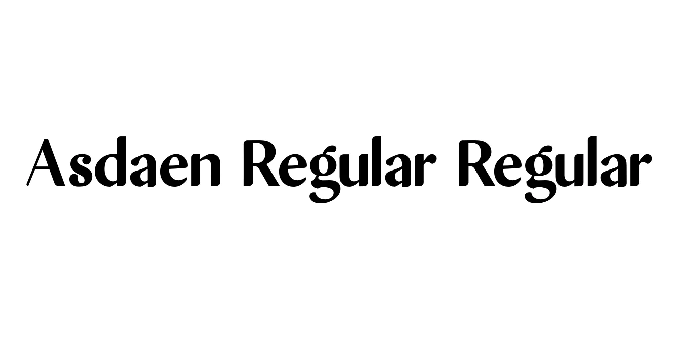 Asdaen Regular Regular Font Preview