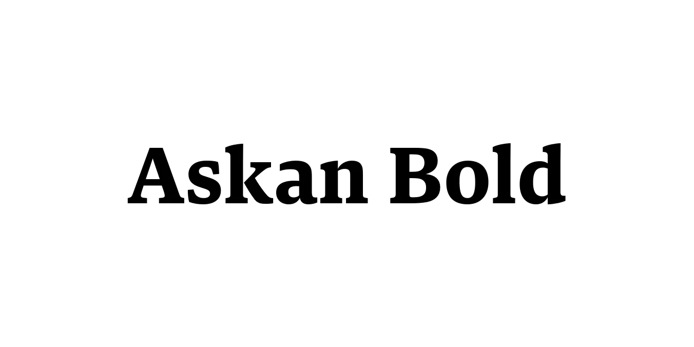 Askan Bold Font Preview