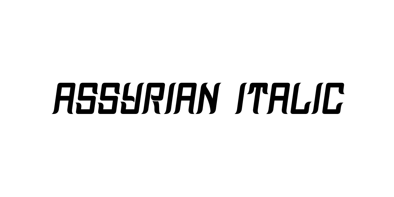 Assyrian Italic Font Preview
