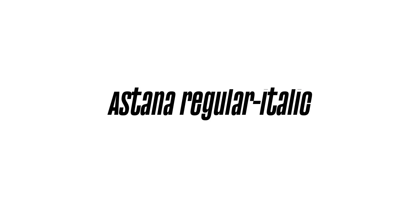 Astana regular-italic Font Preview