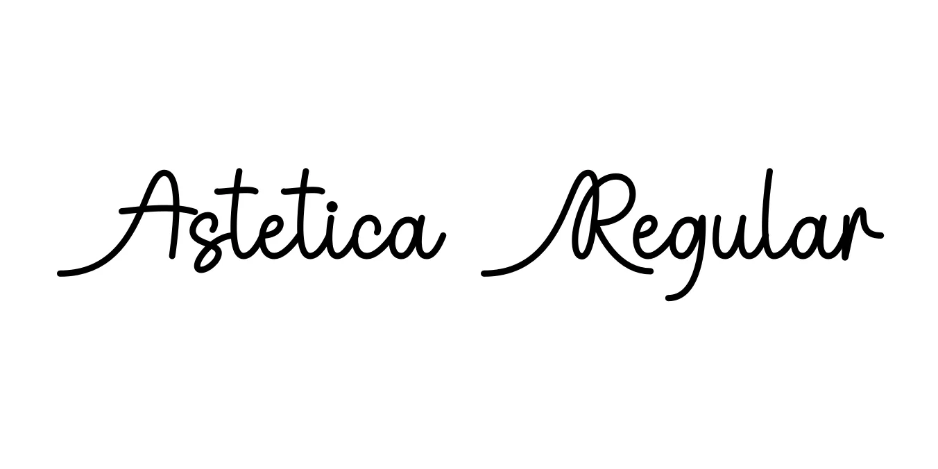 Astetica Regular Font Preview