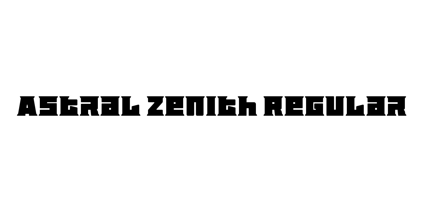 Astral Zenith Regular Font Preview