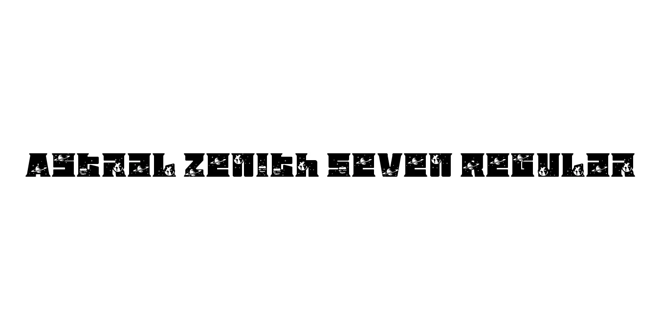 Astral Zenith Seven Regular Font Preview
