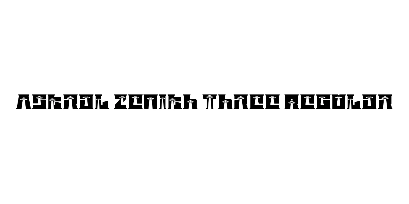 Astral Zenith Three Regular Font Preview