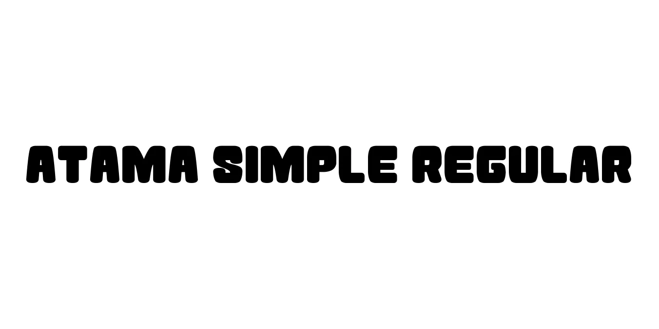 Atama Simple Regular Font Preview