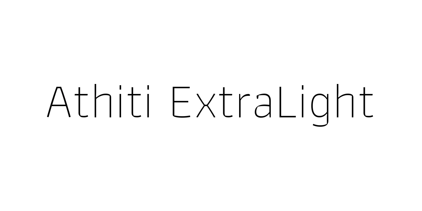 Athiti ExtraLight Font Preview