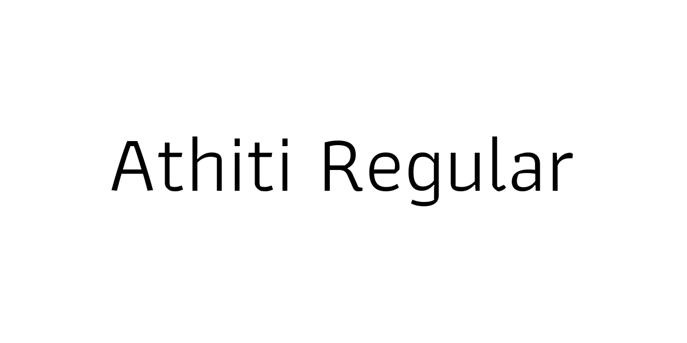 Athiti Regular Font Preview