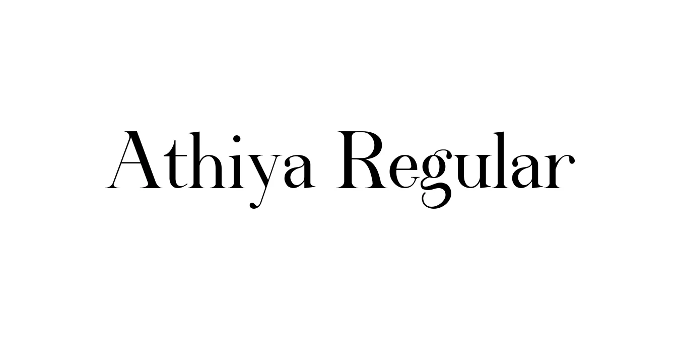 Athiya Regular Font Preview
