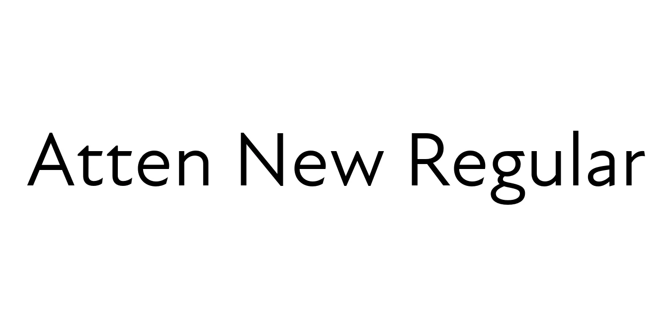 Atten New Regular Font Preview