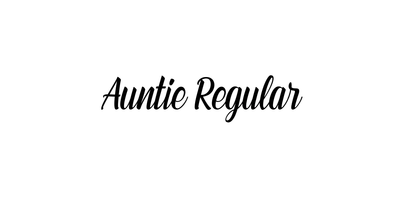 Auntie Regular Font Preview