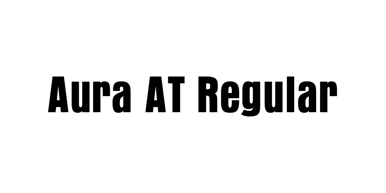 Aura AT Regular Font Preview