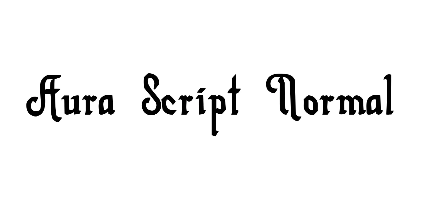 Aura Script Normal Font Preview