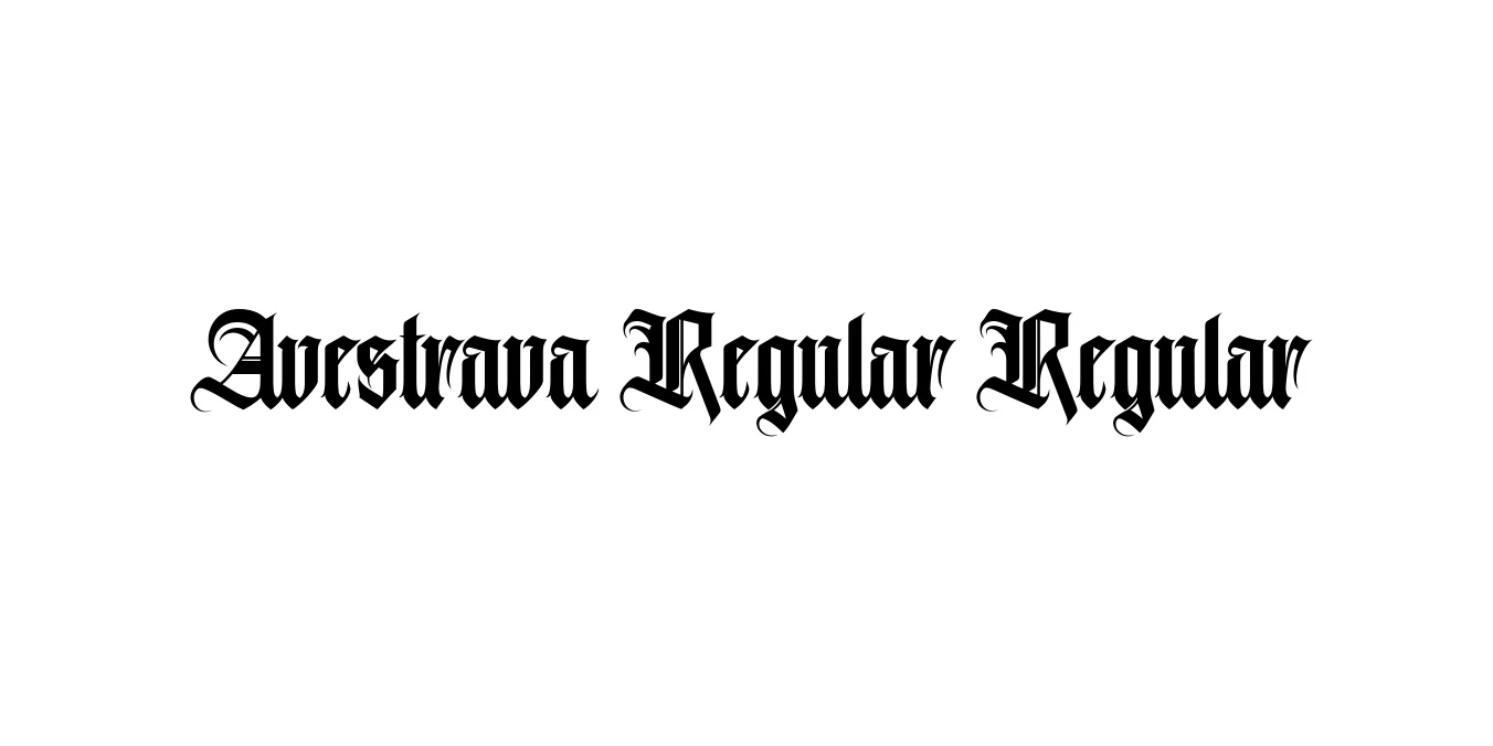 Avestrava Regular Regular Font Preview