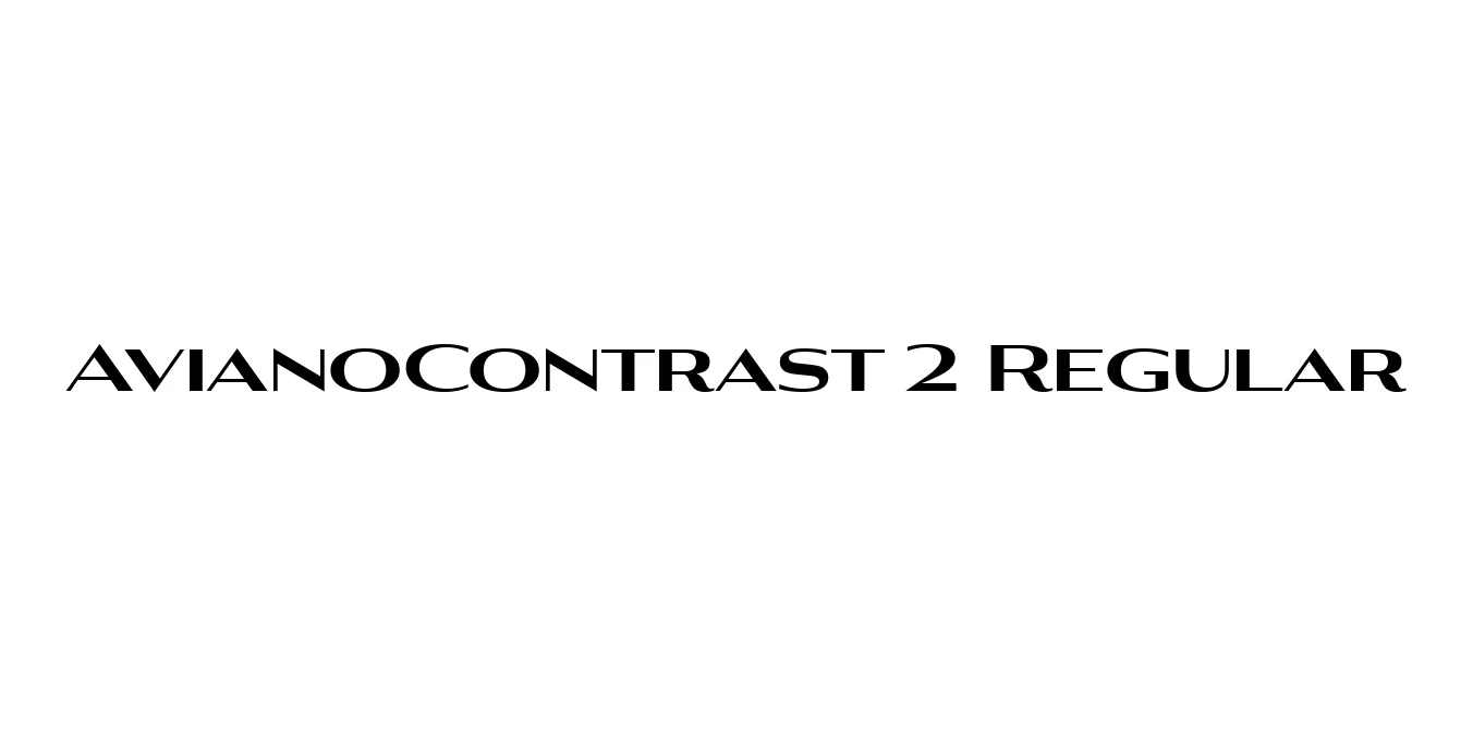 AvianoContrast 2 Regular Font Preview