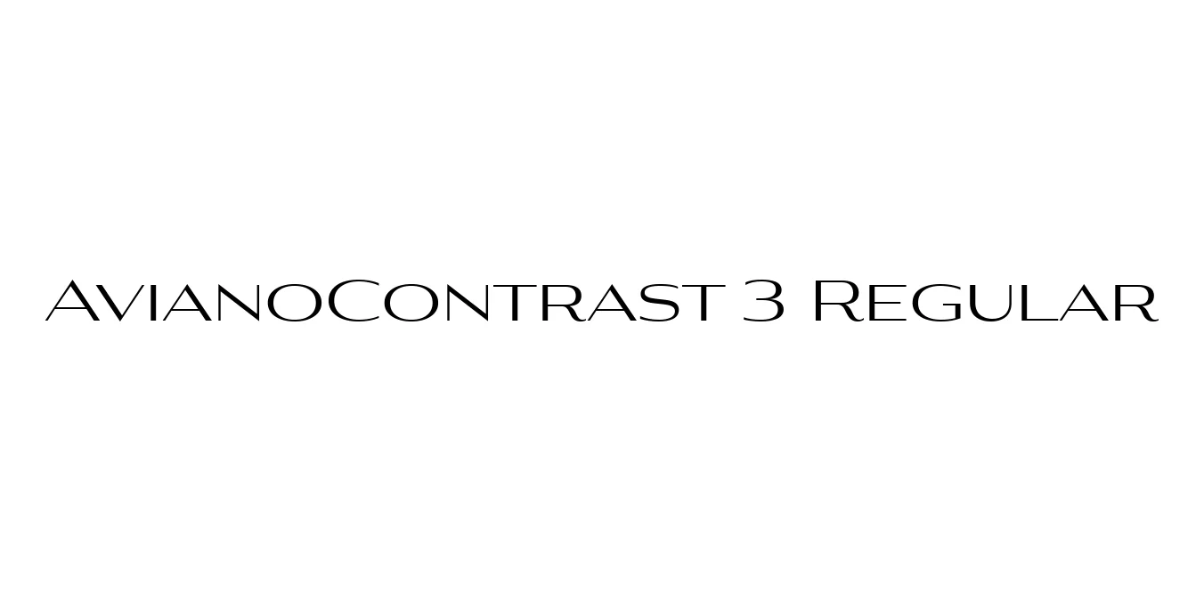 AvianoContrast 3 Regular Font Preview
