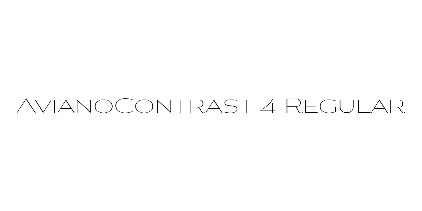 AvianoContrast 4 Regular Font Preview
