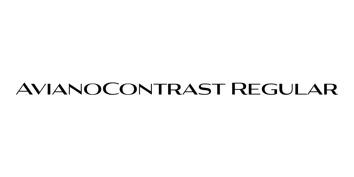 AvianoContrast Regular Font Preview