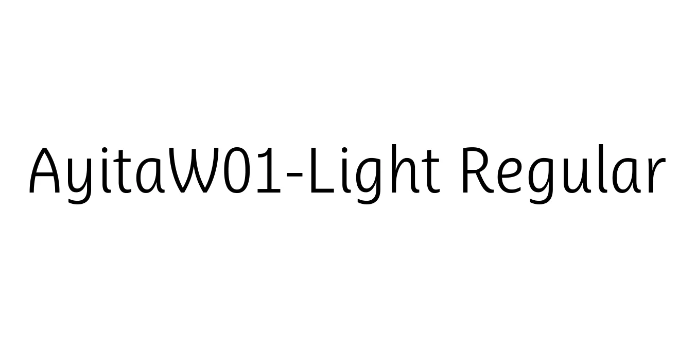 AyitaW01-Light Regular Font Preview