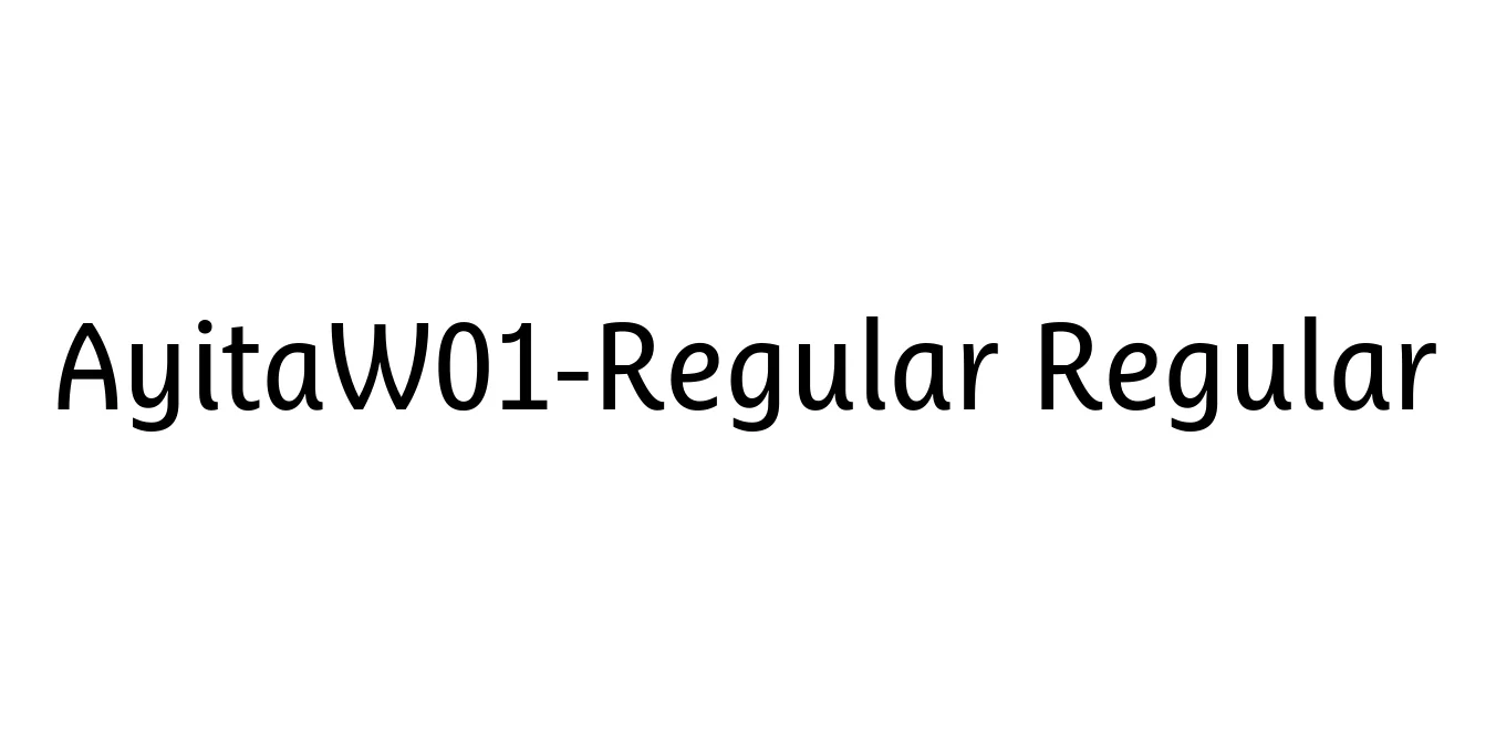 AyitaW01-Regular Regular Font Preview