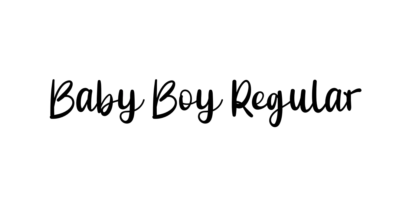 Baby Boy Regular Font Preview