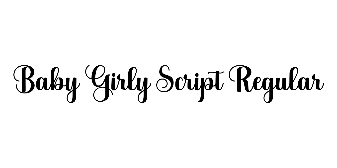 Baby Girly Script Regular Font Preview