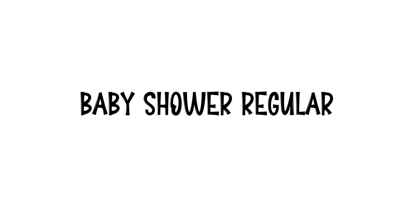 Baby Shower Regular Font Preview