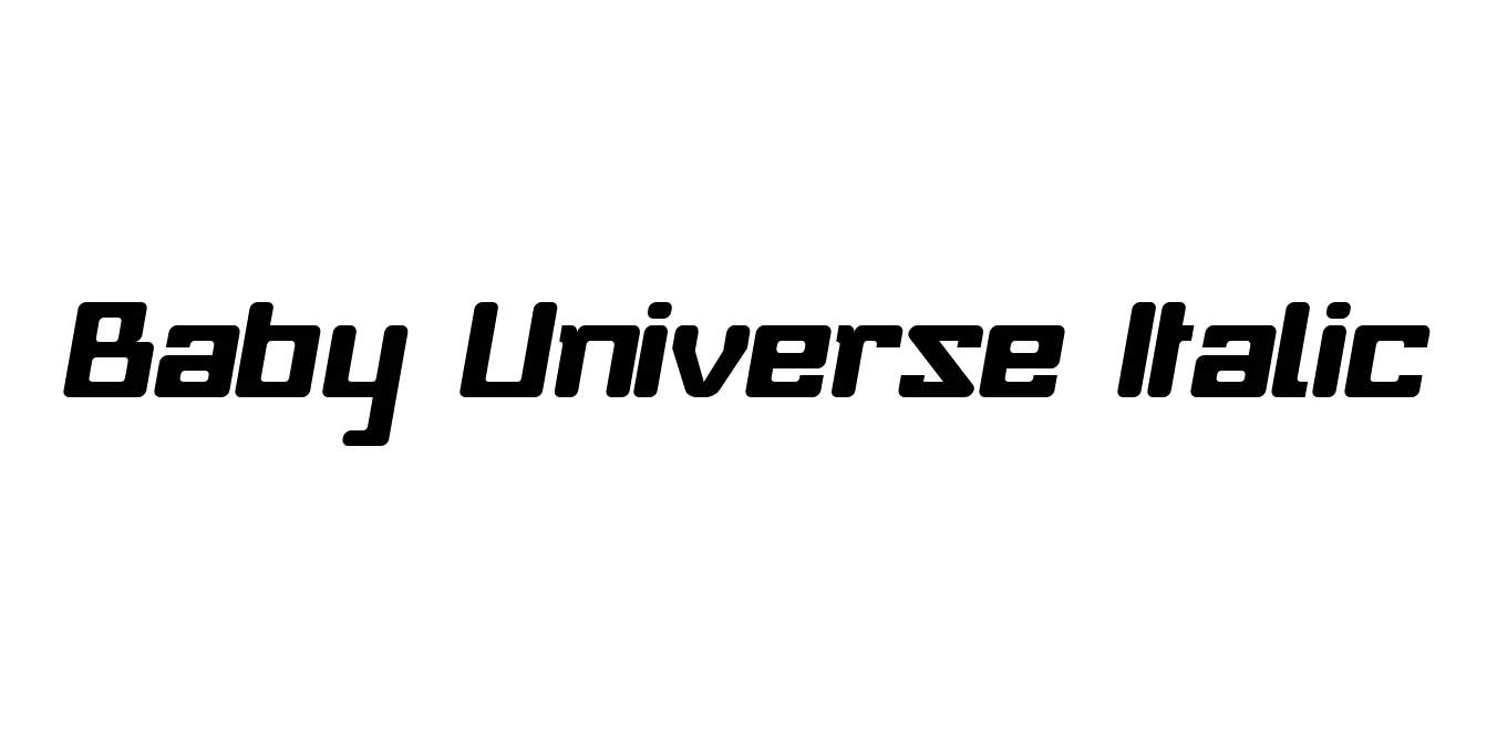 Baby Universe Italic Font Preview