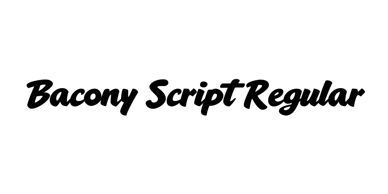 Bacony Script Regular Font Preview